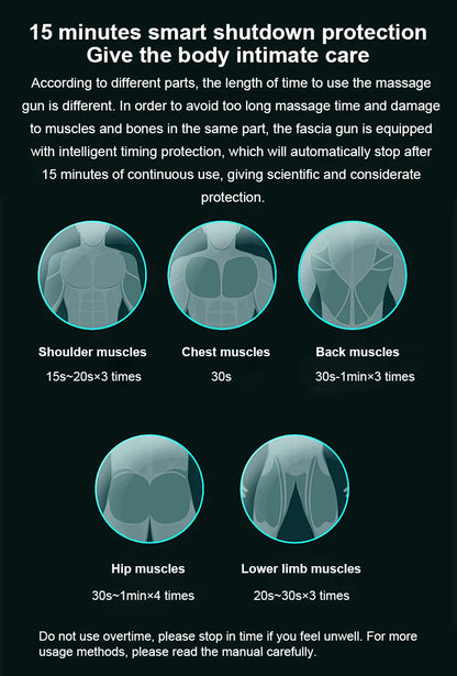 Massage Gun Portable Percussion Pistol Massager For Body Neck Deep Tissue Muscle Relaxation Gout Pain Relief Fitness