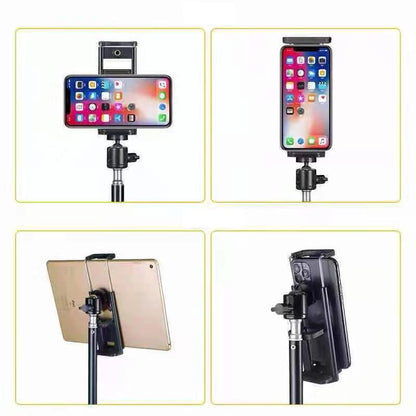 Ipad Tripod for Tablet and Phone Aluminum Ipad Floor Stand Base Mount Tripode Tablet with Smartphone & Tablet Holder