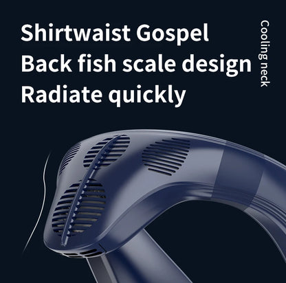 New Wearable Neck Fan Hanging Neck Fan Rechargeable Semiconductor Cooling Bladeless Fan Outdoor Personal Fan Wearable Cooler