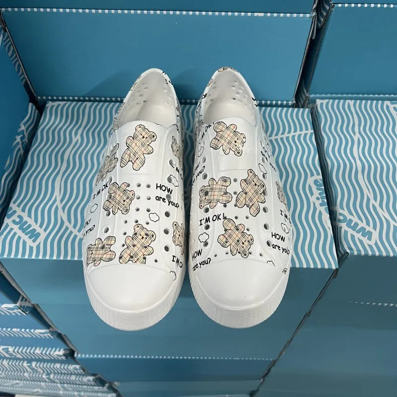 EVA Beach Summer Sandal Holey Shoe Kid Boy Girl Garden Cave Shoe Child Sandal Women Garden Sandal Graffiti Casual Outdoor Shoe