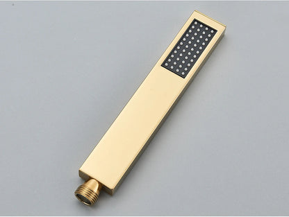 Brass Hand Held Shower Head Black Golden Handshower Head 100% Copper Head Faucet Accessory Single Function Shower Head