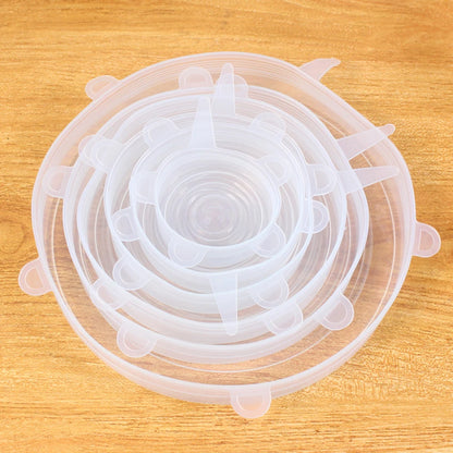 4-1PCS Silicone Covers Adaptable Silicone Lids Silicone Caps for Food Universal Dish Stretch Lids for Cans Kitchen Accessories