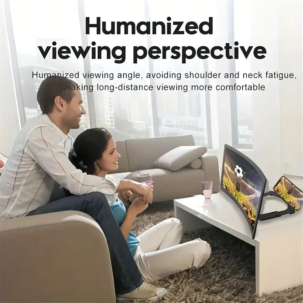 Newest 12 Inch Screen Magnifier HD Phone Holder Screen Amplifier Video Phone Amplifier Screen Phone Projector for All Smartphone
