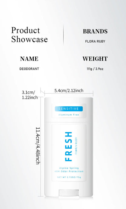 Deodorant Contains Naturally Derived Ingredients, 72 Hour Odor Control | Deodorant for Women Men, Aluminum Free, Coconut Oil 75g