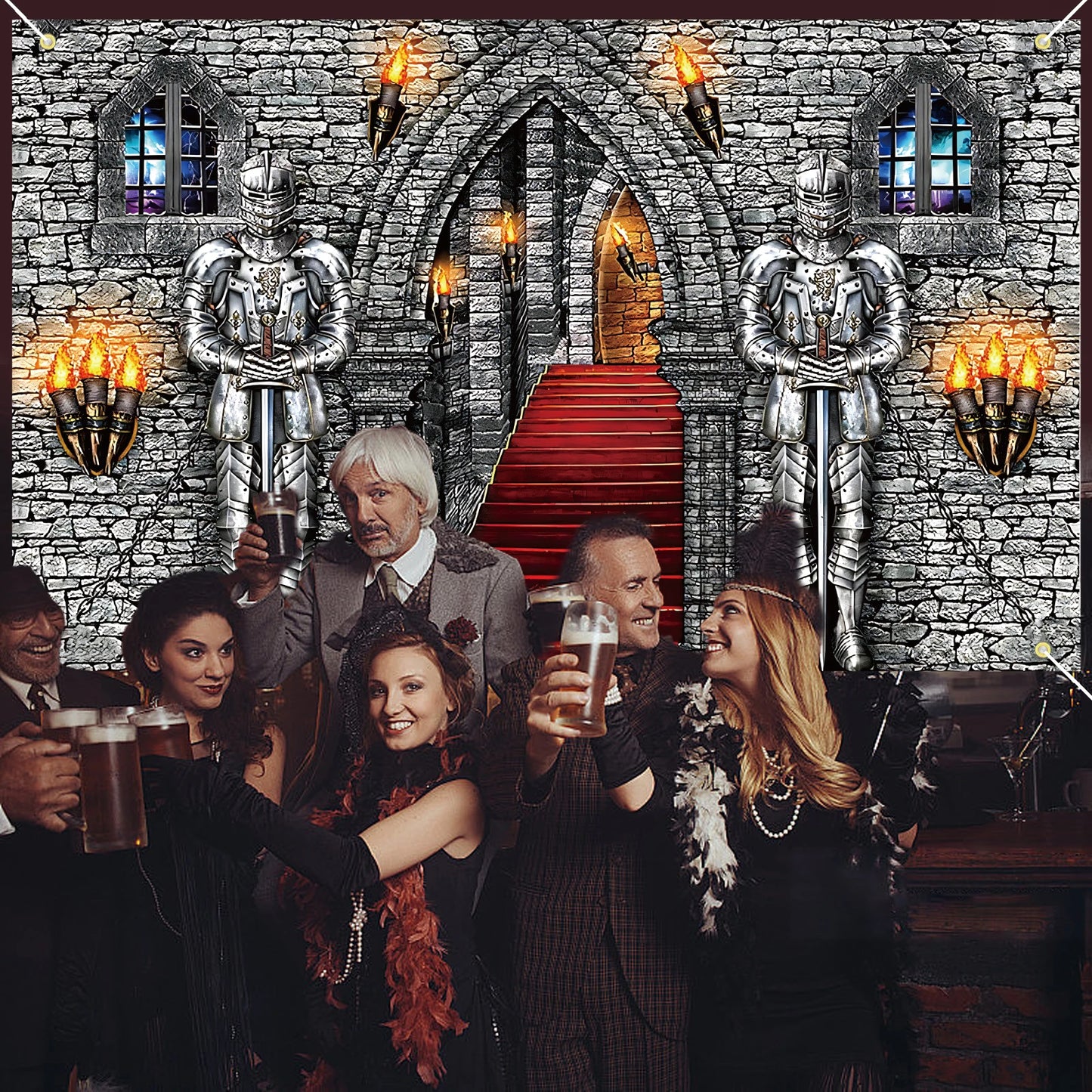 Medieval Party Banner Medieval Castle Backdrop Medieval Castle Backdrop Medieval Party Decorations Medieval Themed Party