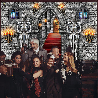 Medieval Party Banner Medieval Castle Backdrop Medieval Castle Backdrop Medieval Party Decorations Medieval Themed Party