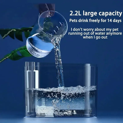 Cat Water Fountain Automatic Recirculating Filter Pet Drinking Dispenser USB Electric Pump Quiet Cat Ear Design