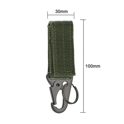 2pcs Tactical Hook Buckle, Mountaineering Hook Buckle Key Bag Accessories Hook Buckle Strap, Triangle Keychain for Outdoor Use