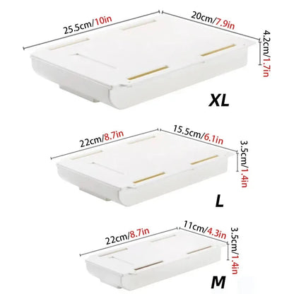 Hidden Drawer Organizer Self-Adhesive Desktop Small Drawer Cabinet Under Table Hidden Drawer Office Home Storage Tools