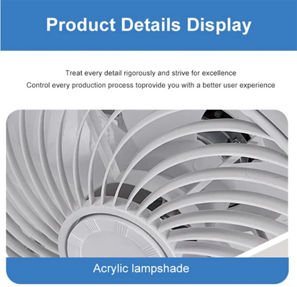 Smart Ceiling Fan Fans With Lights Remote Control Bedroom Decor Lamp 52cm Air Invisible Silent Electric fan for room AC220V