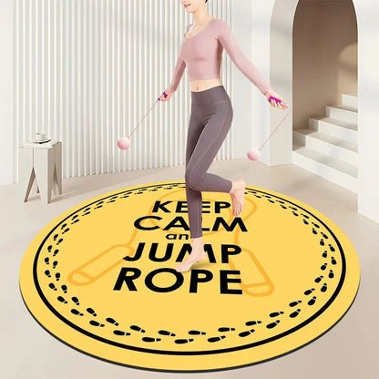 Jump Rope Yoga Mats Shock-Absorbing Mat Silent Rug Aerobic Fitness Exercise Rugs Non-slip Soundproof Sports Room