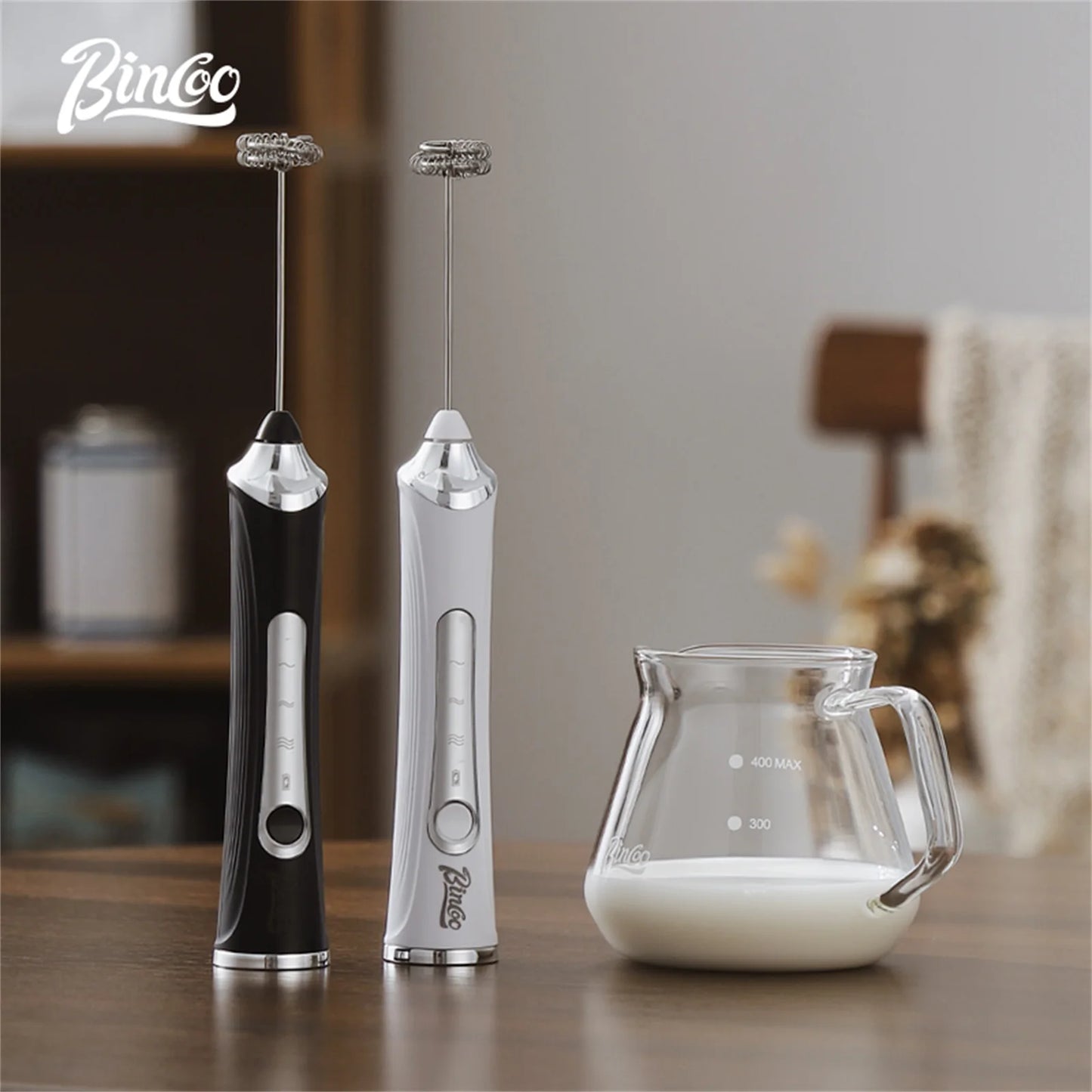 Bincoo Electric Milk Frothers Handheld Wireless Blender USB Mini Coffee Maker Whisk Mixer Cappuccino Cream Egg Beater Blender