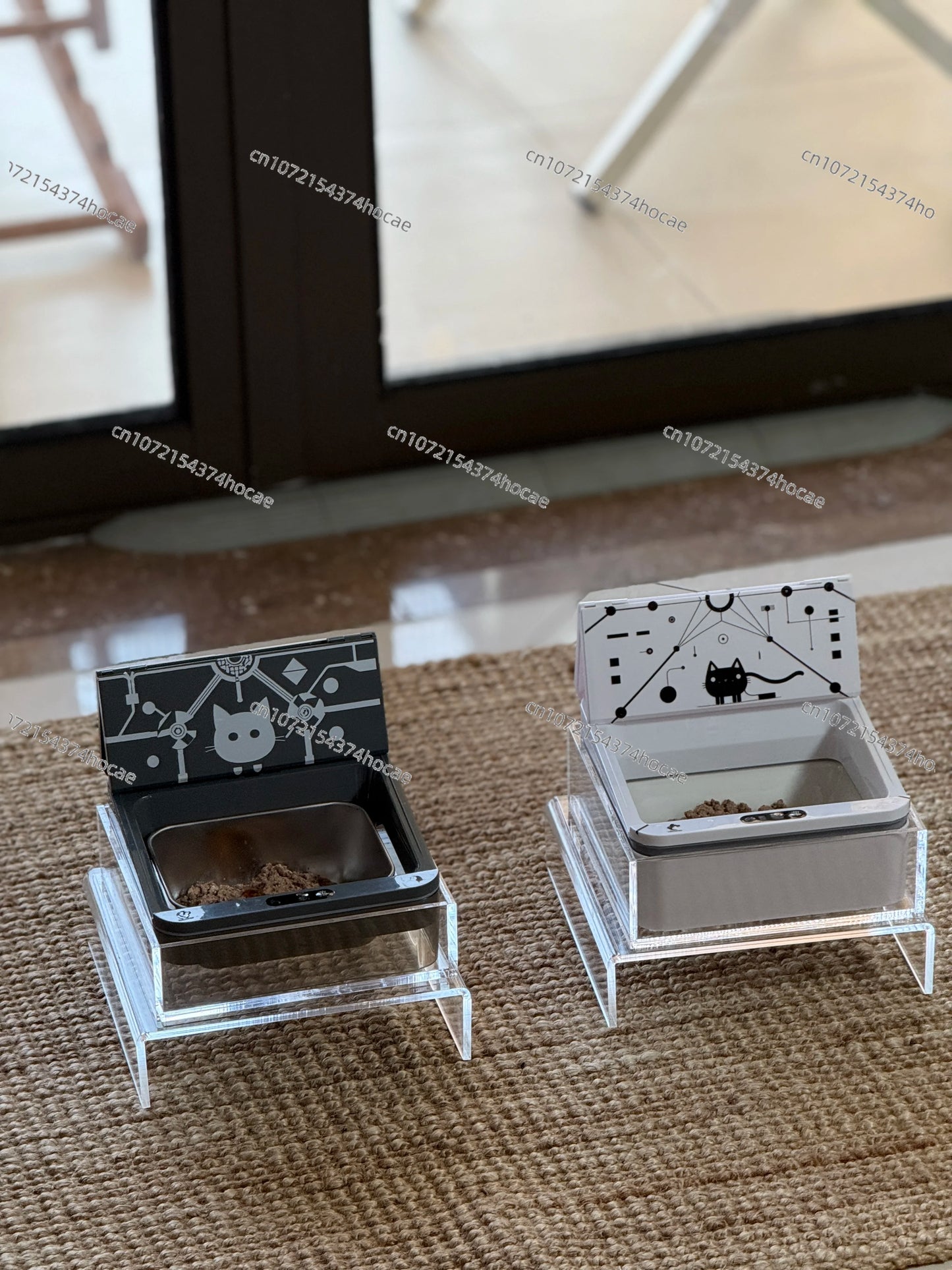 Smart Automatic Pet Feeder With RFID Sensor, Elevated Base, and 650ml Capacity for Wet & Dry Food