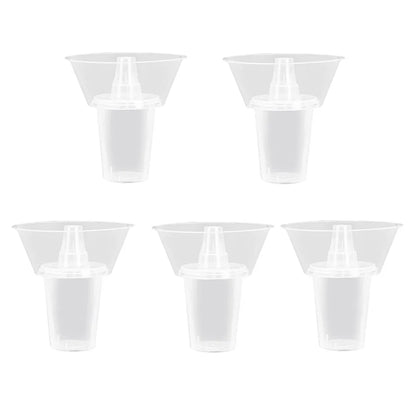 5 Sets Food Snacks Drink Cup Clear Coffee Mug Plastic Holding Trays Outdoor Containers
