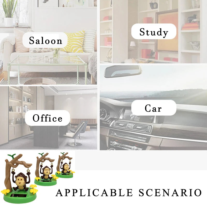 Solar Energy Accessories Shaking Head Doll Swing Monkey Gift CreativeInterior Decoration Car Accessories Car Doll Accessories
