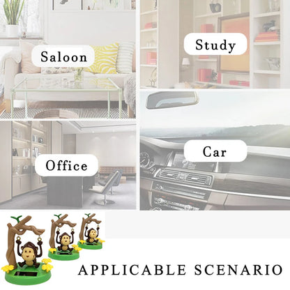 Solar Energy Accessories Shaking Head Doll Swing Monkey Gift CreativeInterior Decoration Car Accessories Car Doll Accessories