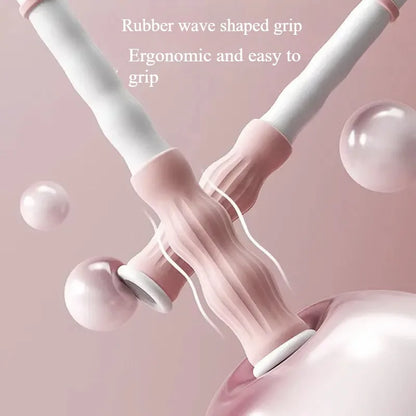 2.8M Exercise Rope Jump Rope Bamboo PVC Beginner Adult Child Soft Beaded No Tangle Segmented Fitness Skipping Cable Workout