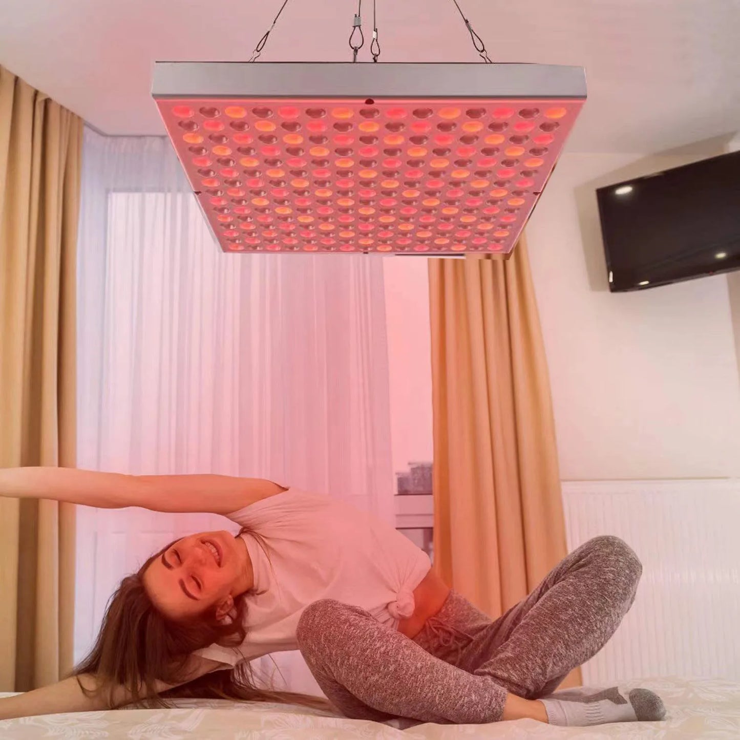 LED red panel light facial anti-aging skin care beauty 144 LED light body physiotherapy tools yoga relaxation lamp