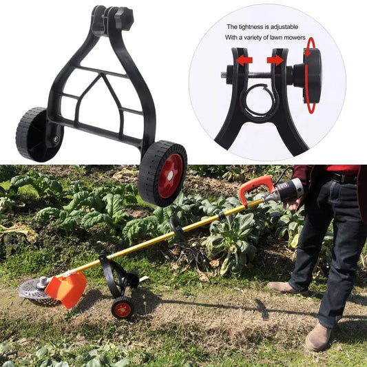 Lawn Mower Wheels Ergonomic Lawn Mower Stand Wheels Adjustable Lawn Mower Support Wheel for Walk-behind Brush Cutter for String