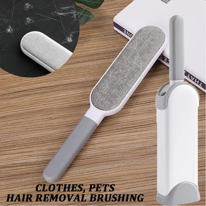 Lint Brush with Self-Cleaning Base Set Pet Hair Remover Brush Portable Dog & Cat Hair Remover Clothes Sofa Car Seat Cleaning