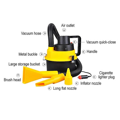 90W/12V Car Vacuum Cleaner Multifunctional Strong Suction Wet And Dry Dual-Purpose Vacuum Cleaner For Home And Car Cleaning Tool