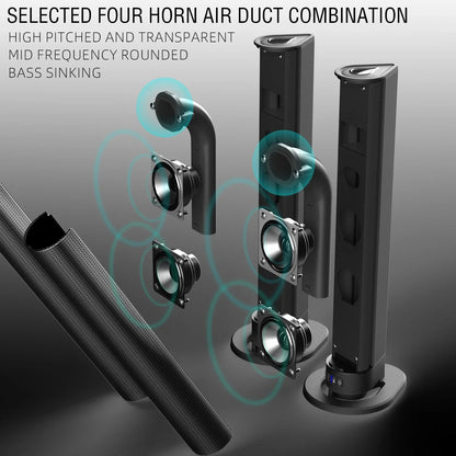 Home Theater Bluetooth Speaker HDMI/AUX/BT/OPT Connection Sound box with 2-in-1 Detachable  Sound System FM Radio TV Sound bar