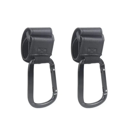 1/2pcs Baby Stroller Hooks Multifunctional Leather Aluminum Alloy Hook Portable Infant Carriage Hook Stroller Accessories