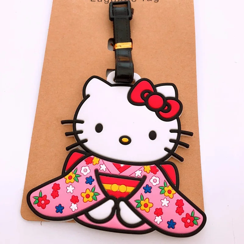 Travel Accessories Luggage Tag Cartoon Hello Kitty Suitcase Portable Label Wholesale