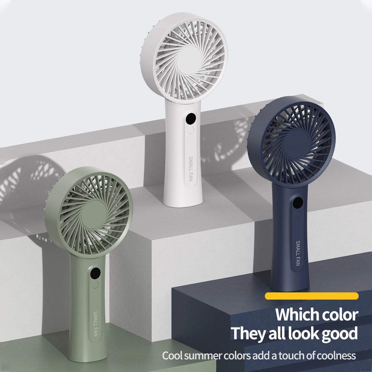 Portable Handheld Fan, Fan 6 Speed Wind LED Display Personal Mini Travel Fan  Hand Held Fan USB Foldable Electric Fan