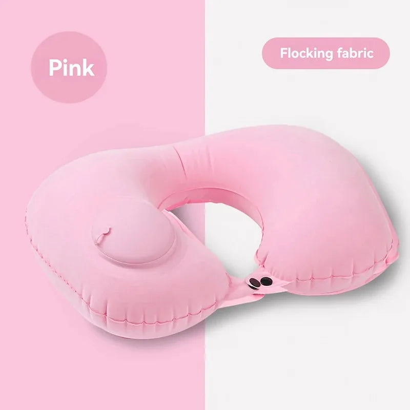 Inflatable Pillow Travel Portable Neck Protection Pillow Press Inflatable U-shaped Pillow Travel Storage Neck Pillow 2025 New