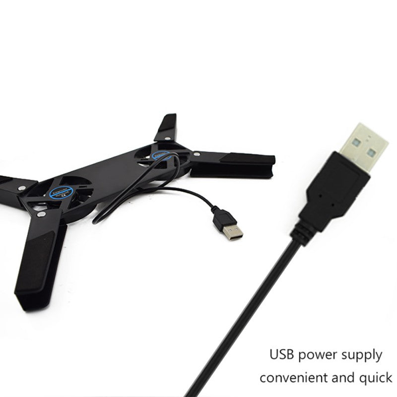 New Laptop Cooling Pad Laptop Cooler USB Powered Cooling Pad Bracket 2 Fans for Laptop Universal 7 15" 1 Laptop Stand