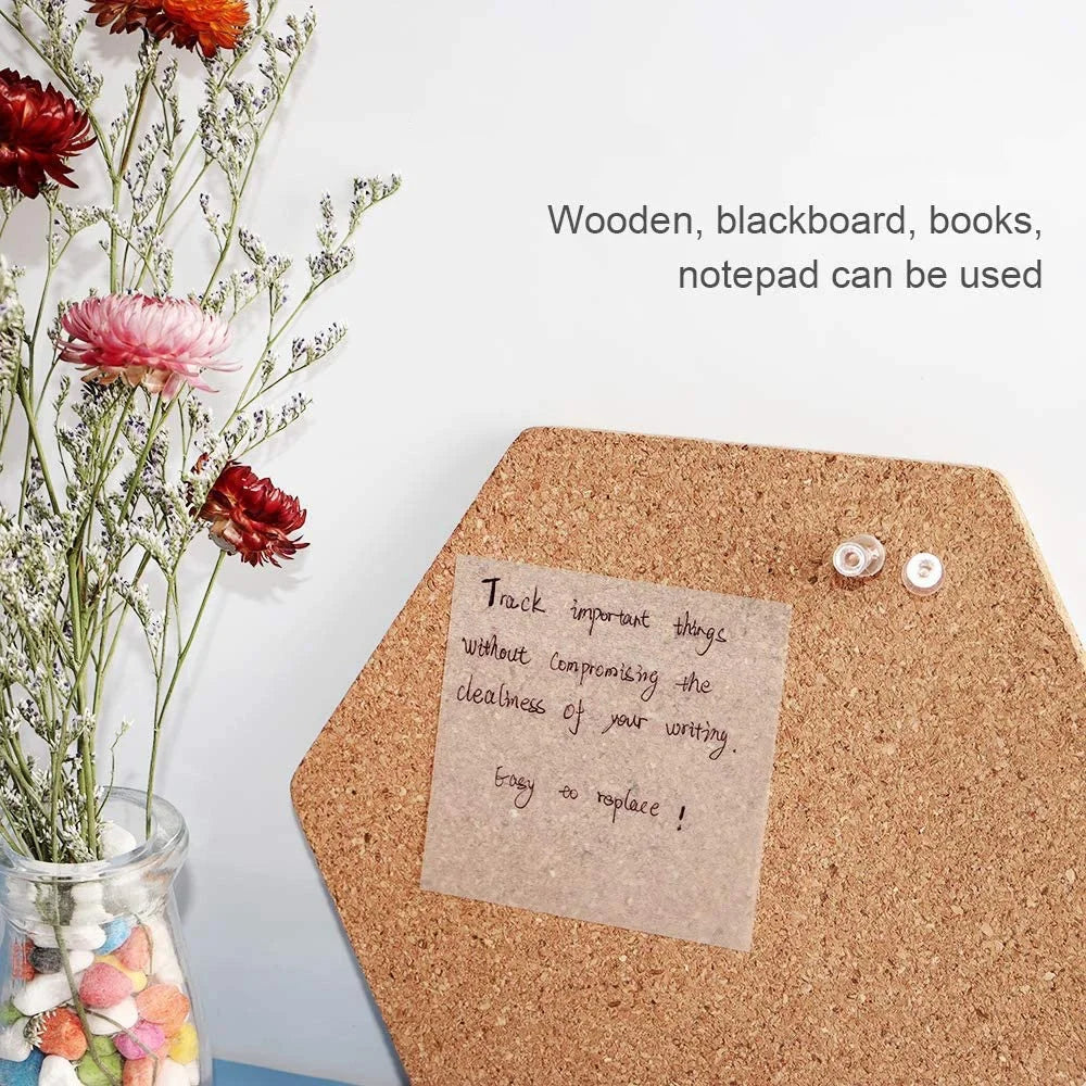 50 Sheets/pad Transparent Sticky Notes Pad Waterproof Self-Adhesive Clear Memo Message Reminder Home Office School Supplies