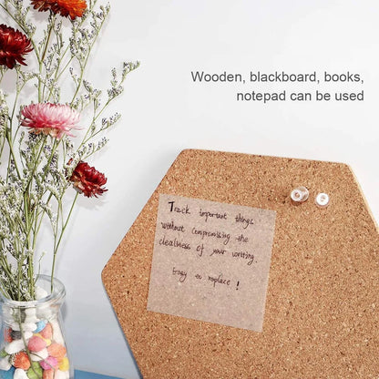 50 Sheets/pad Transparent Sticky Notes Pad Waterproof Self-Adhesive Clear Memo Message Reminder Home Office School Supplies