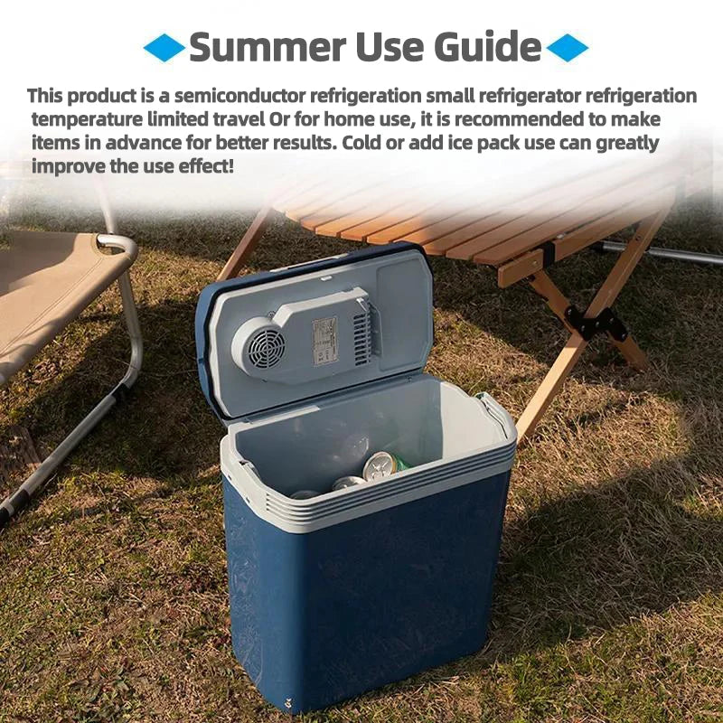 24L Car Refrigerator 12V 220V Heat Cool Mini Electric Equipment For Cars Compressor Box  Fridge Electric Devices Nest Freezer