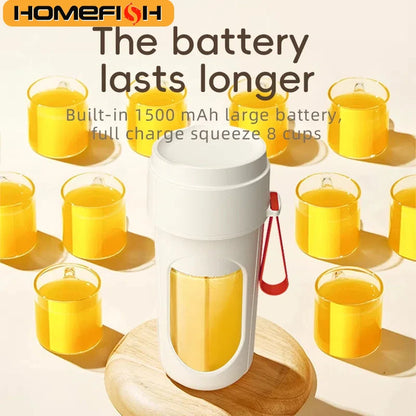 12 Blades Electric Portable Blender 350ML Juicer Fruit Mixers USB Rechargeable Smoothie Juicer Cup Squeezer Juice Maker
