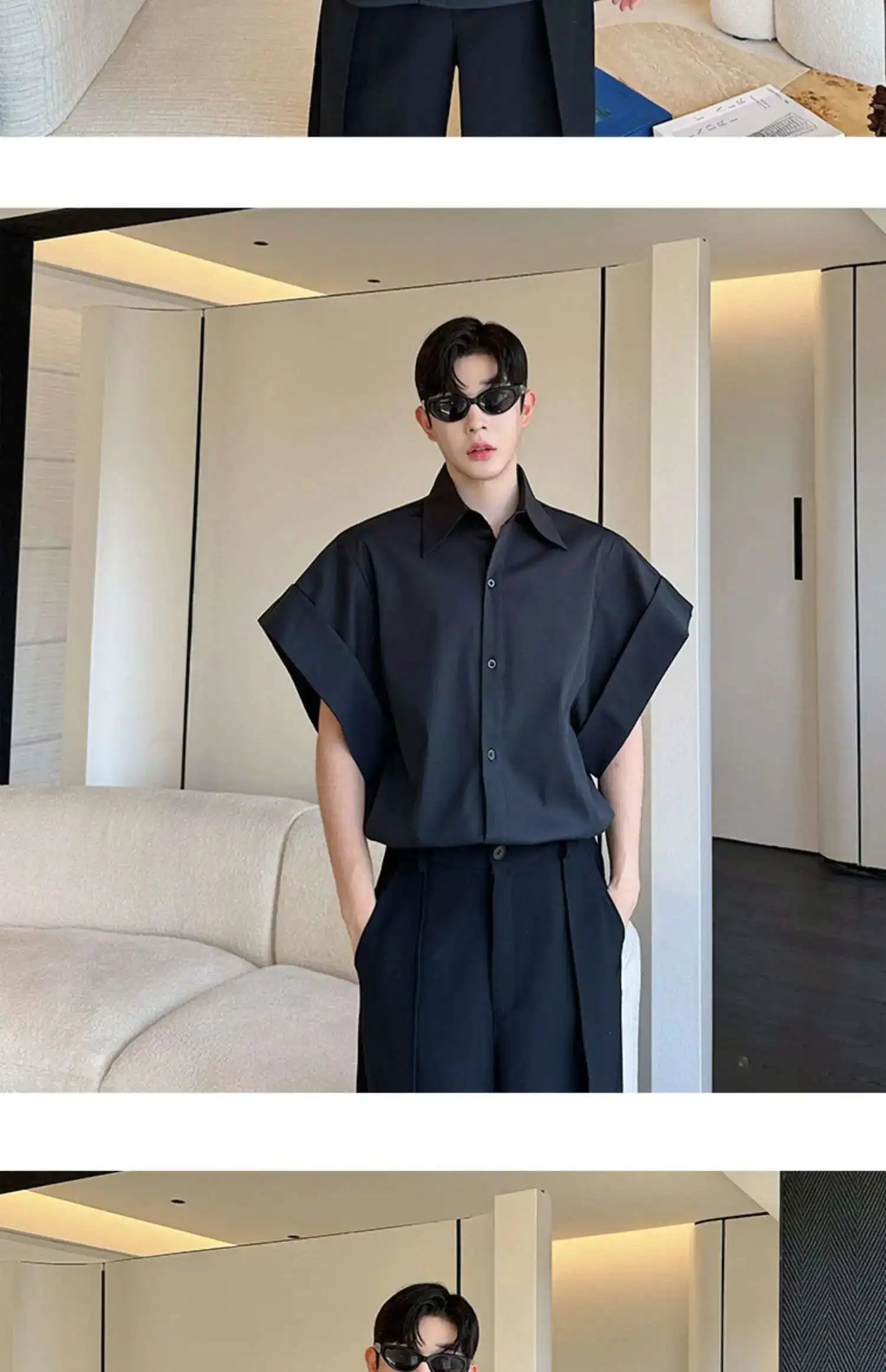 LUZHEN Niche Design Stylish Short Sleeve Shirts Original Fashion Elegant Handsome Korean Clothing Men Casual Blouses Tops LZ4028