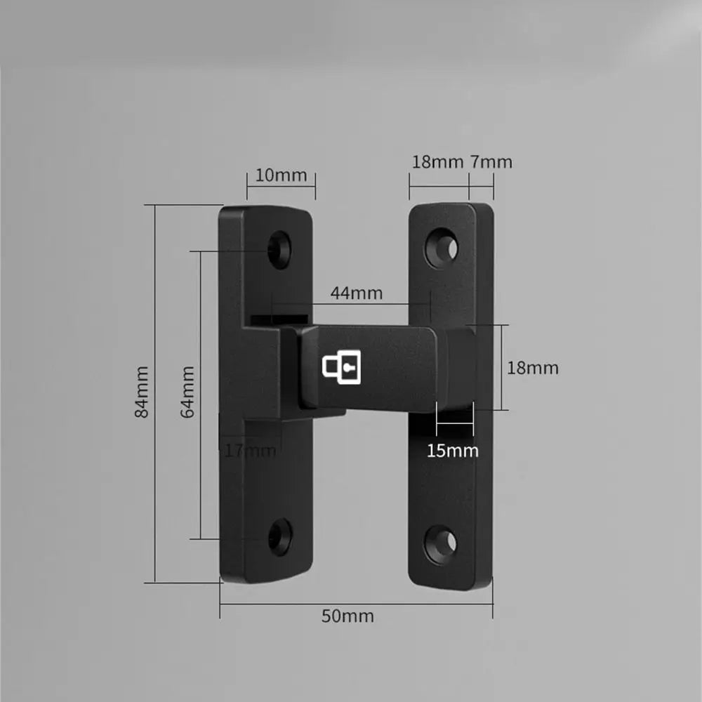 90°/180° Luminous Latch Indoor Metal Door Buckle Bathroom Door Lock Sliding Door Lock Wooden Door Burglar Barn Door Buckle