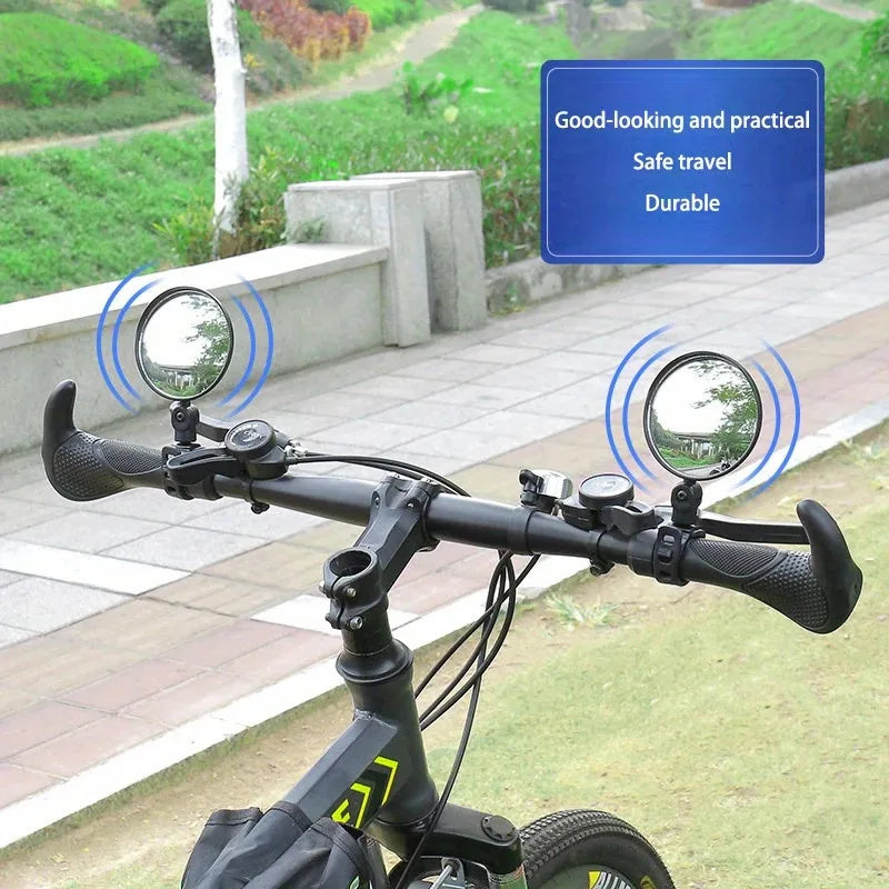 Motorcycles Rearview Mirror Side Mirror For Safety View Turning Left Right Mirror Adjustable Mini Autocycle Rear View