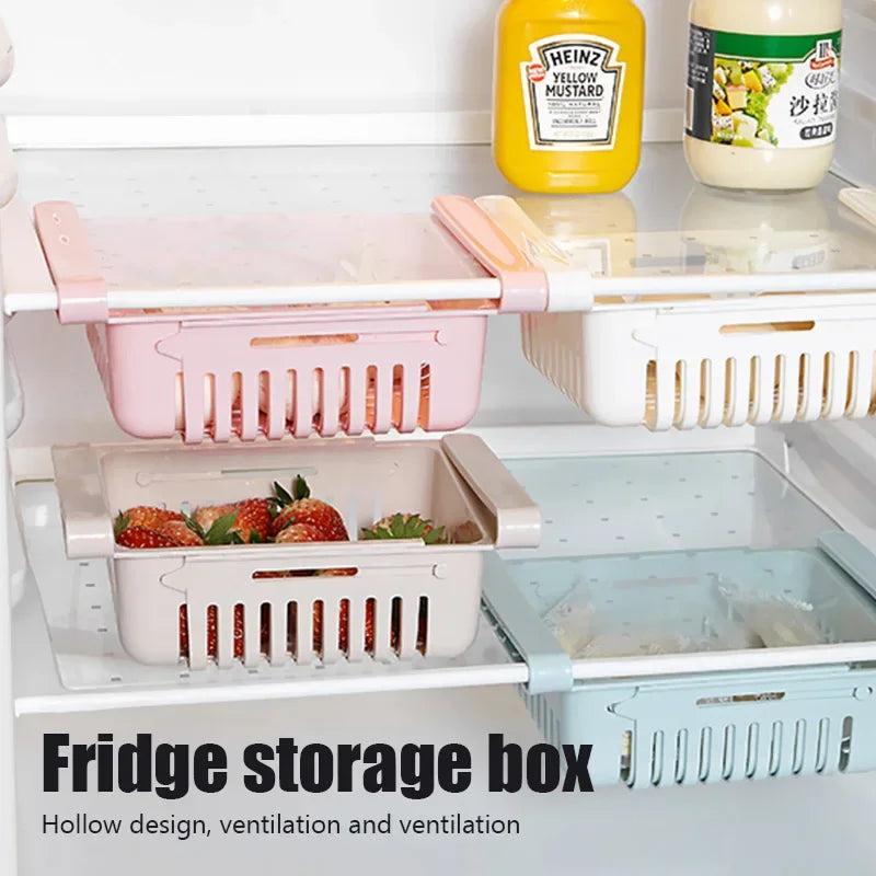 Hanging Kitchen Organizer Refrigerator Egg Fruit Storage Box Drawer Baskets Kitchen Accessories Fridge Organizer Shelf