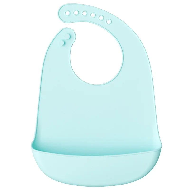 Eating Enlarged and Widened Bib Waterproof Silicone Super Soft and Light Feeding Complementary Food Children's Bib Saliva Pocket
