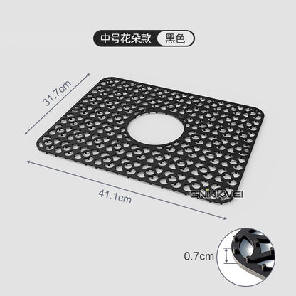 Silicone Sink Mat Sink Protectors for Kitchen Sink, Sink Mat Grid Non-Slip Folding Sink for Bottom of Farmhouse Porcelain Sink