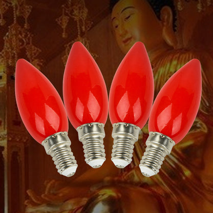 1PC LED altar bulb E12/E14 Red candle Buddha lamp decorative lamp Buddha bead decorative lamp