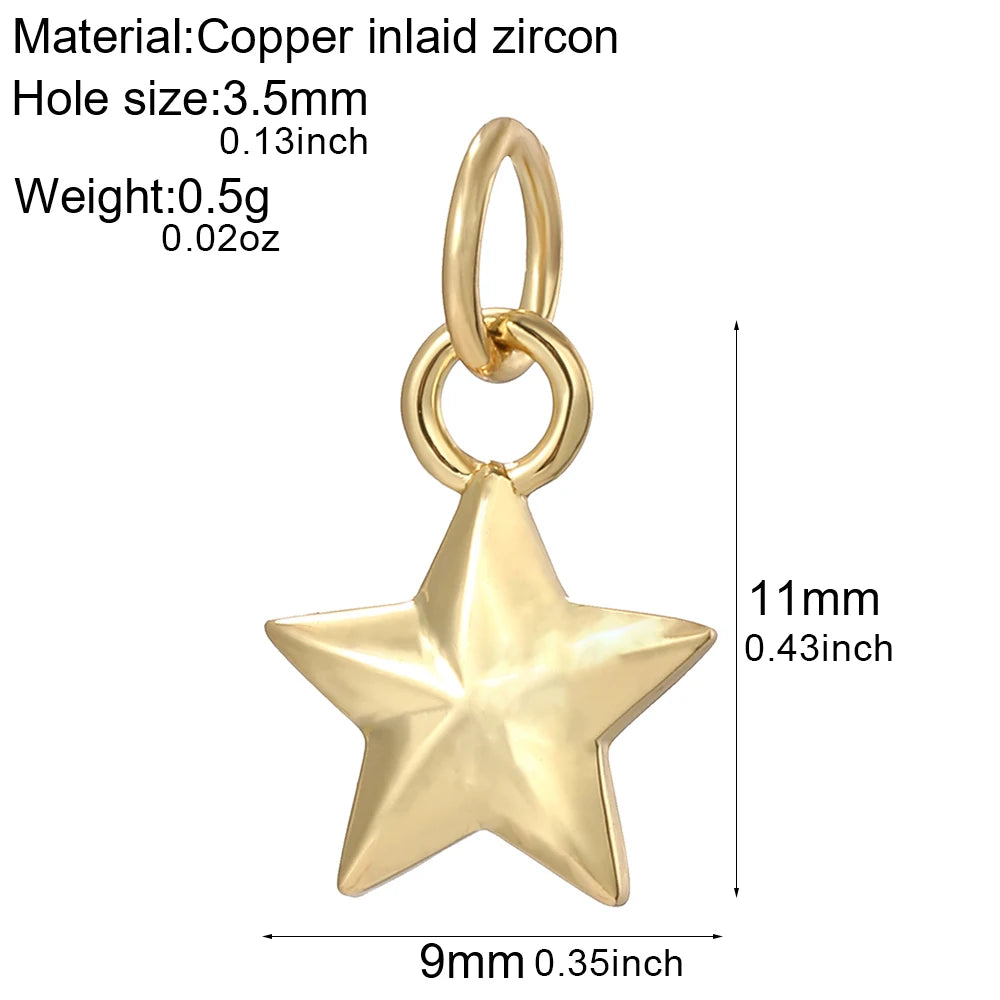 Cute Star Pendant Jewelry Production Supplies Bohemian Earrings Bracelet Necklace Keychain Accessories Resin Charm