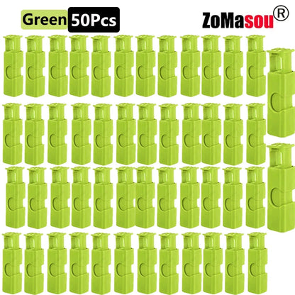 50/1Pcs Reusable Food Sealing Clips Bread Storage Bag Clips For Snack Wrap Bags Spring Clamp Kitchen Organization Sealing Clamp