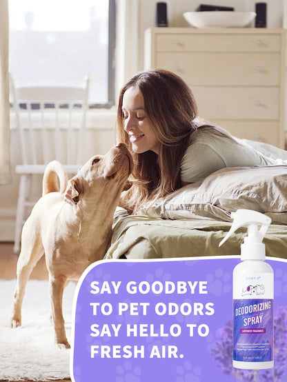 150ml Cat & Dog Odor Eliminator Spray – Lavender Plant Extract for Cat Litter & Pet Bedding – Effectively Neutralizes Urine Odor