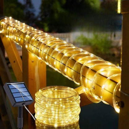 Solar Light String Tube Light Outdoor Atmosphere Light Small Color Light String Light Waterproof LED Courtyard