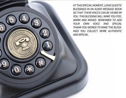 Audio message book phone wedding guest voice blessing message book banquet voice check-in message phone birthday party celebrati