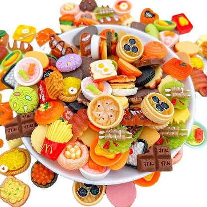 50pcs Miniature Food Toy Cute Dollhouse DIY Handmade Decorations Miniature Food Kitchen Accessori Simulation Food