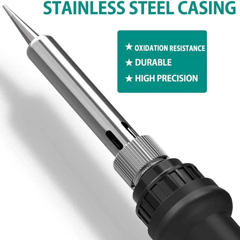 New Electric Soldering Iron 60W Adjustable Temperature Replaceable Soldering Iron Head Soldering Iron Pen Welding Kit