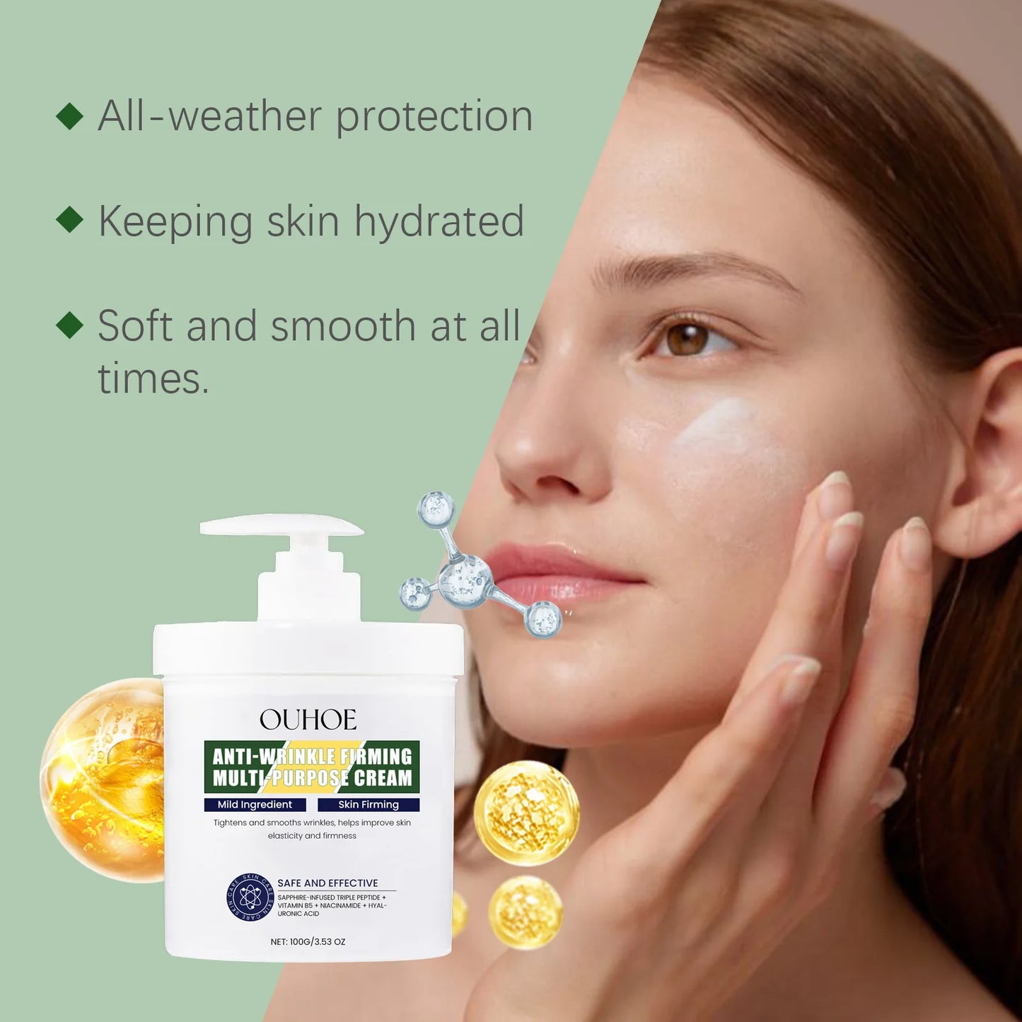 Soothing Lotion Lift Firming Reducing Fine Lines Tightening Deep Hydration Anti-Wrinkle Refreshing Moisturizer Face Body Cream